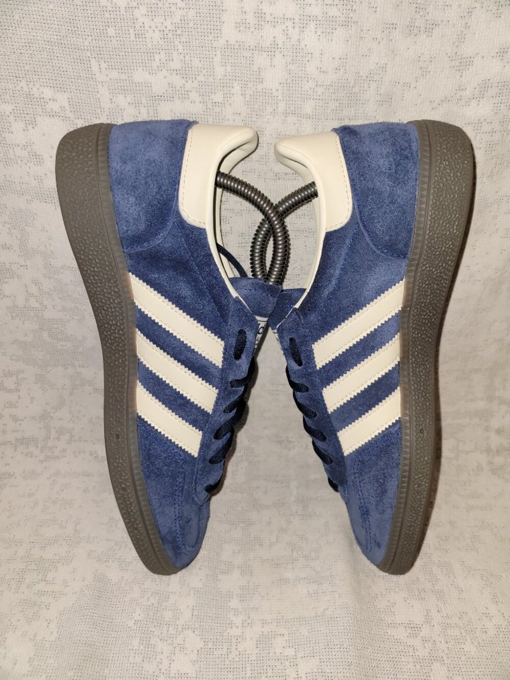 Adidas Handball Spezial Men's Size 8 Athletic Shoes Blue Off Gum White Sneakers - Picture 9 of 16